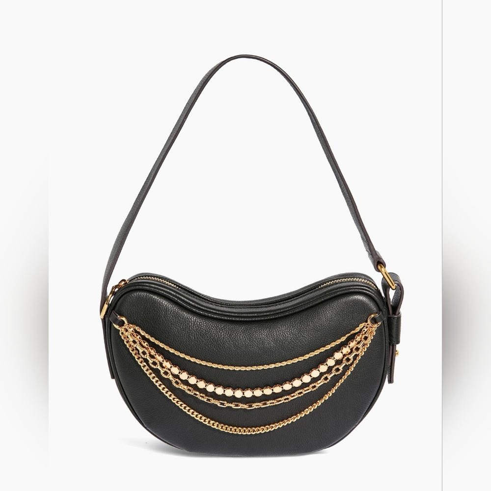 Aimee Kestenberg x Evange Petrakis Leather Shoulder Bag. OS. Color Black